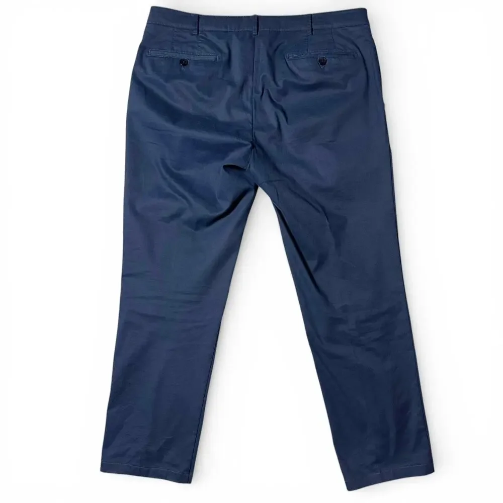 Meyer Bonn Pants Mens Size 37x30 (97/86) Blue Stretch Chino Casual